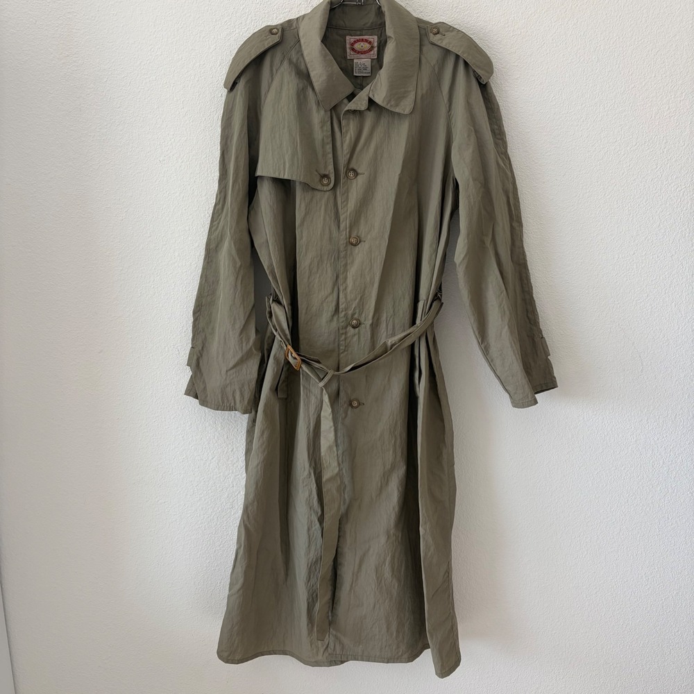 Vintage Banana Republic Mill Valley California Trench Coat LG 80s Hong Kong Mens